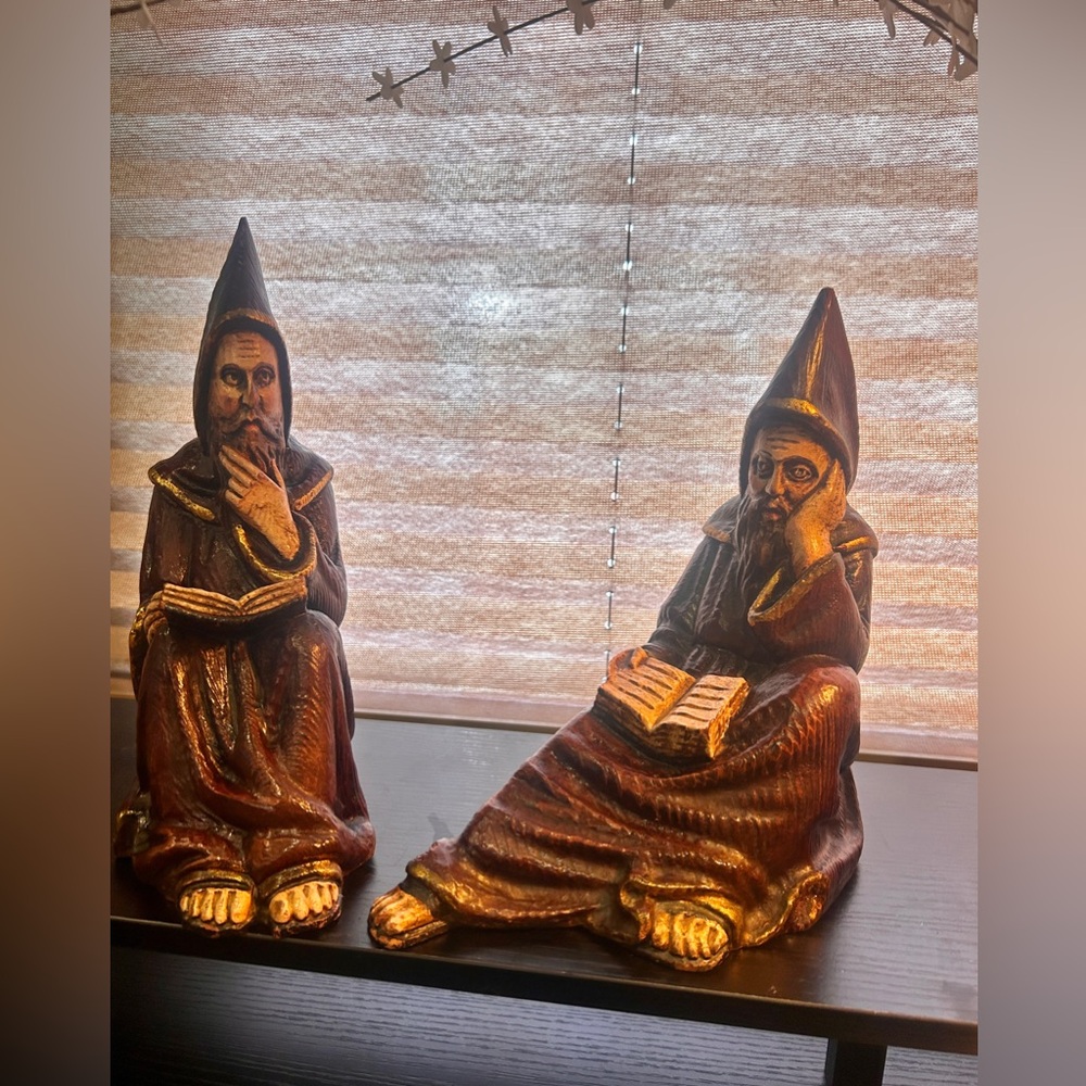 Vintage bookends  10” Studious monks set - Picture 4 of 16